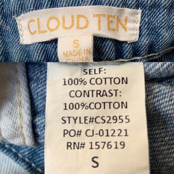 Cloud Ten Cotton Asymmetrical High Waisted Mini Skirt Women's Small - Picture 9 of 9